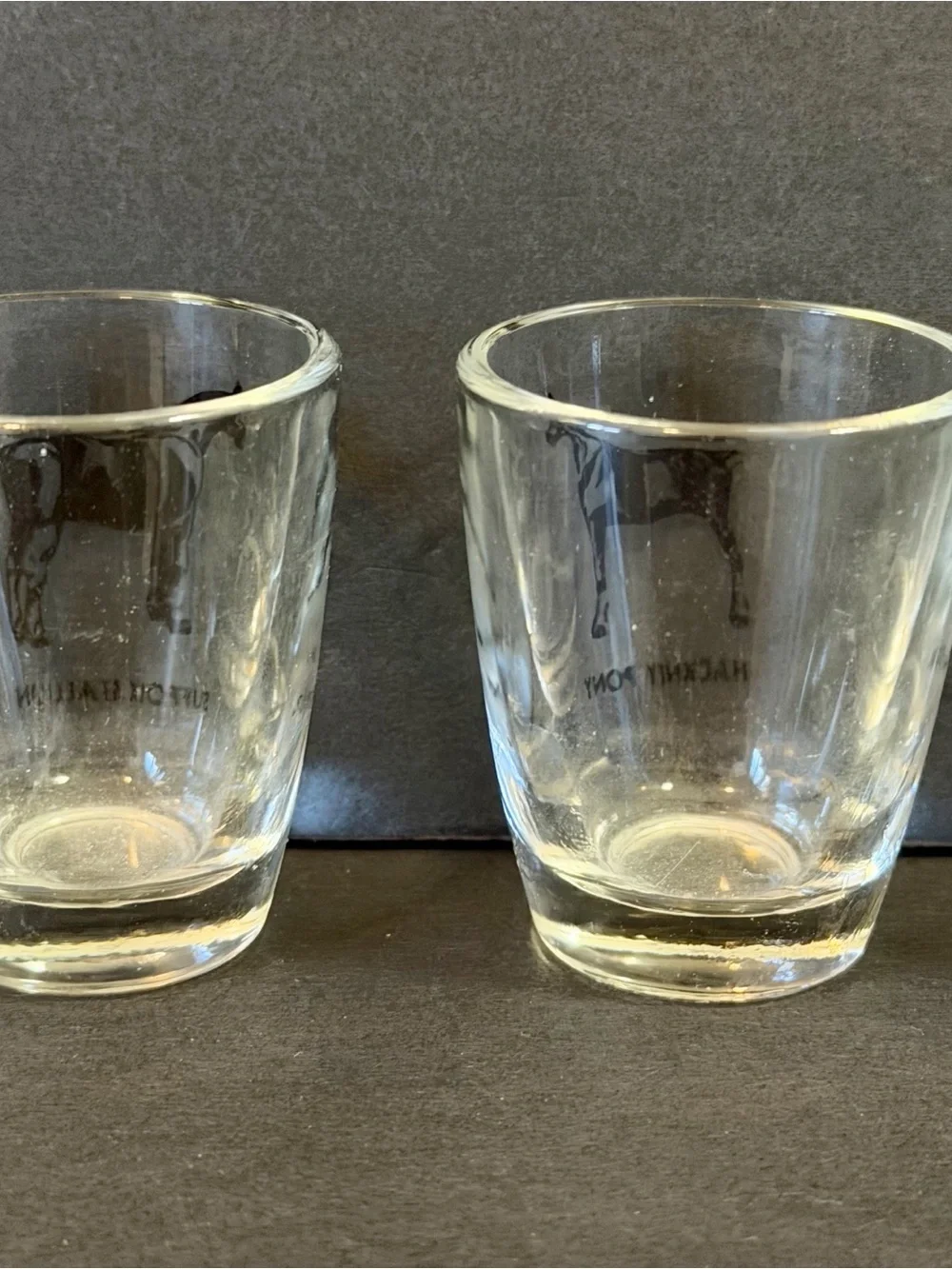 Hazel Atlas Shot Glasses MCM Pony Horse Breed Stallion Jigger Equestrian Set 5x